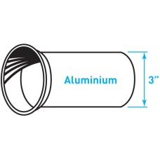 Truck Exhaust 20º Plain Lipped Flange, Aluminized Steel - 3" Diameter